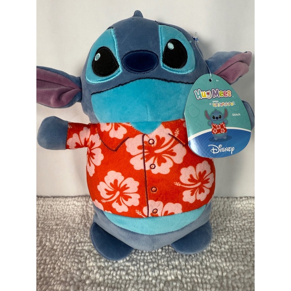 Disney Stitch Hug Meez Squishmallows Plush Toy Wearing Hawaiian Shirt